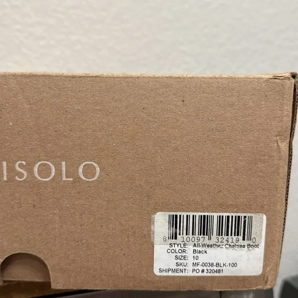 Nisolo Marco All Weather Black Leather Chelsea Boots Size 10