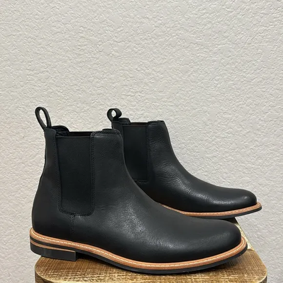 Nisolo Marco All Weather Black Leather Chelsea Boots Size 10