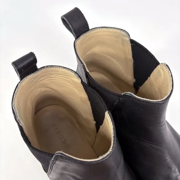 NISOLO x Anthro | Eva Everyday Leather Chelsea Boots in Black | Sz 10