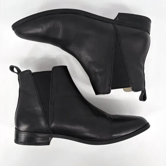 NISOLO x Anthro | Eva Everyday Leather Chelsea Boots in Black | Sz 10