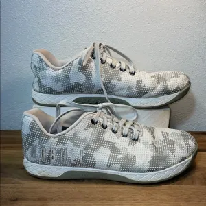 NOBULL Snow Camo Lace Tie Training Gym Workout Athletic Shoes W10.5 M9 Exercise