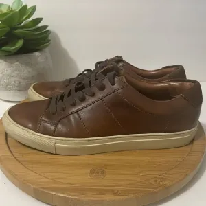 Nordstrom Simon Cognac Leather Lace Up Sneakers Casual Dress Shoes Size 9.5