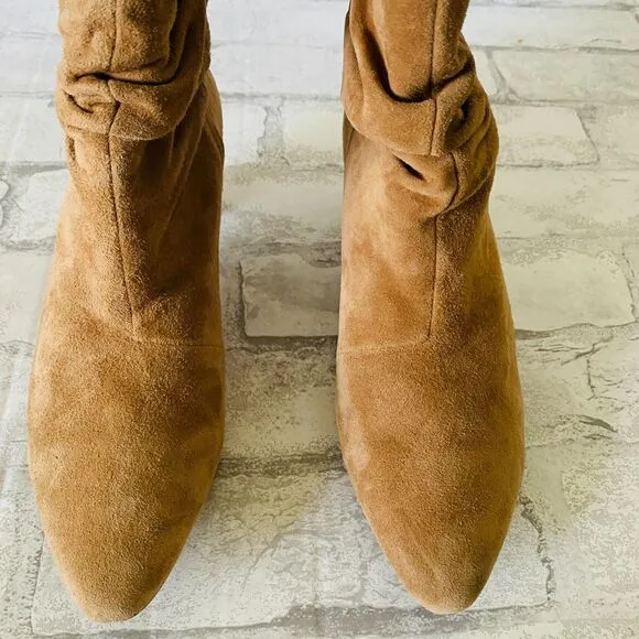NWOB Anthropology Silent D Tach Slouchy Suede Ankle Boots Sz 37 (6.5)