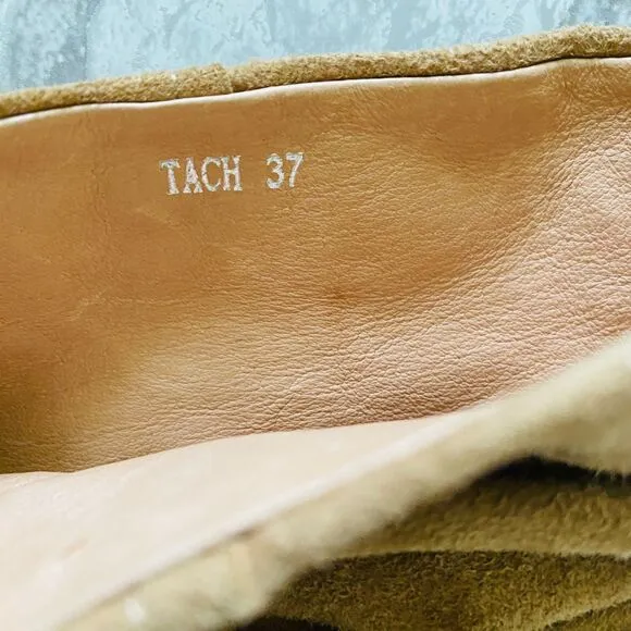 NWOB Anthropology Silent D Tach Slouchy Suede Ankle Boots Sz 37 (6.5)
