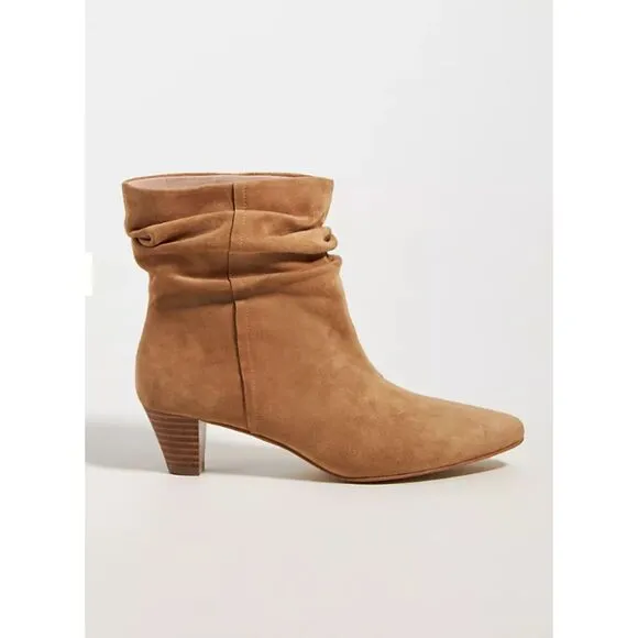 NWOB Anthropology Silent D Tach Slouchy Suede Ankle Boots Sz 37 (6.5)