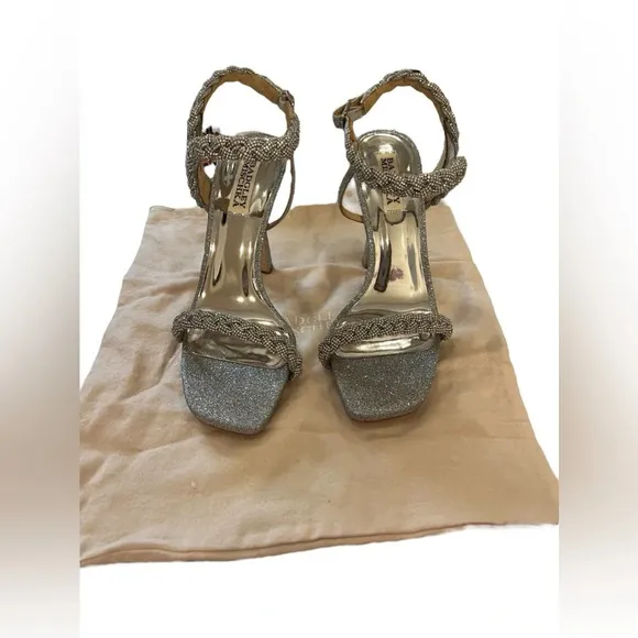 NWOB Badgley Mischka Fennel Braided Spool Heels size 8
