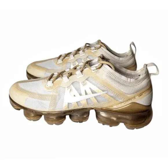 NWOB NIKE Air VaporMax 2019 'Cream Light Bone' Running Shoes Size 8