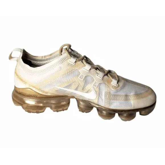 NWOB NIKE Air VaporMax 2019 'Cream Light Bone' Running Shoes Size 8