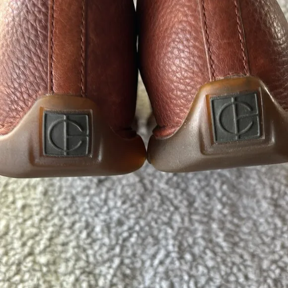 NWOT COLE HAAN Brown Comfort Leather Slip On Casual Loafers