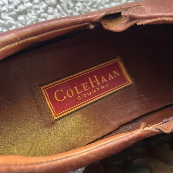 NWOT COLE HAAN Brown Comfort Leather Slip On Casual Loafers