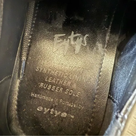NWOT Eytys Phoenix Leather Derby Shoes Size EU 38 US7.5