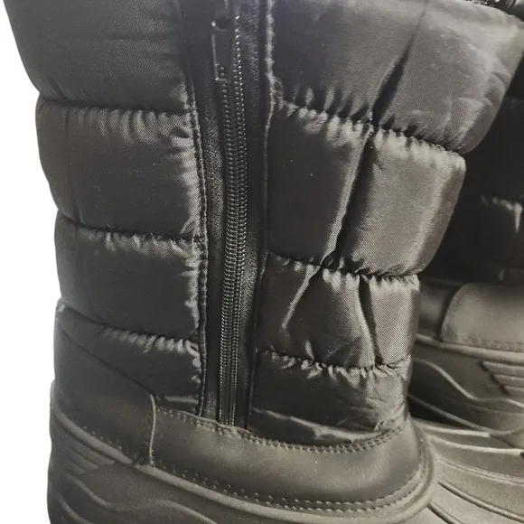 NWOT Happy Bull Men's sz9 Snow calf boots water &amp; cold proof faux fur lined zip