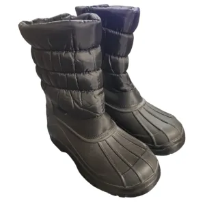 NWOT Happy Bull Men's sz9 Snow calf boots water &amp; cold proof faux fur lined zip