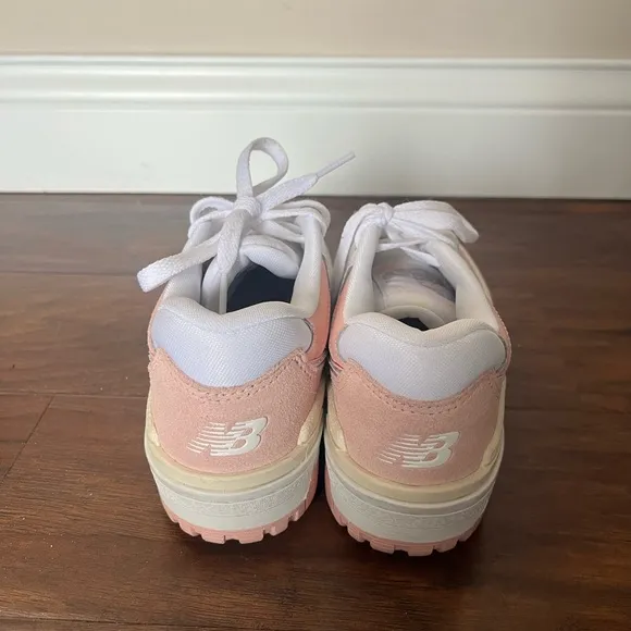 NWOT New Balance Big Kid 550 Pink and White Sneakers -3.5