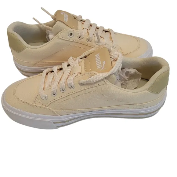 NWOT Puma Court Classic Vulc Women's Beige Lifestyle Sneakers Size US 7 Women's