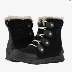 NWOT SOREL Explorer Joan‎ Boot, Black Size 5 - Warm &amp; Cozy!