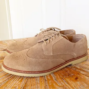 NWT Banana Republic Men’s Light Tan Sueded Oxford Shoes in Size 11