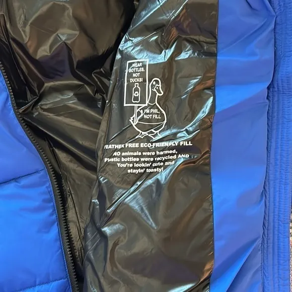 NWT BCBG Generation royal blue parka Feather-free eco-friendly fill Size XL