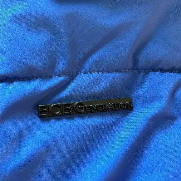 NWT BCBG Generation royal blue parka Feather-free eco-friendly fill Size XL