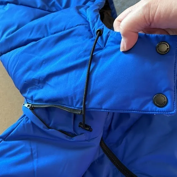 NWT BCBG Generation royal blue parka Feather-free eco-friendly fill Size XL