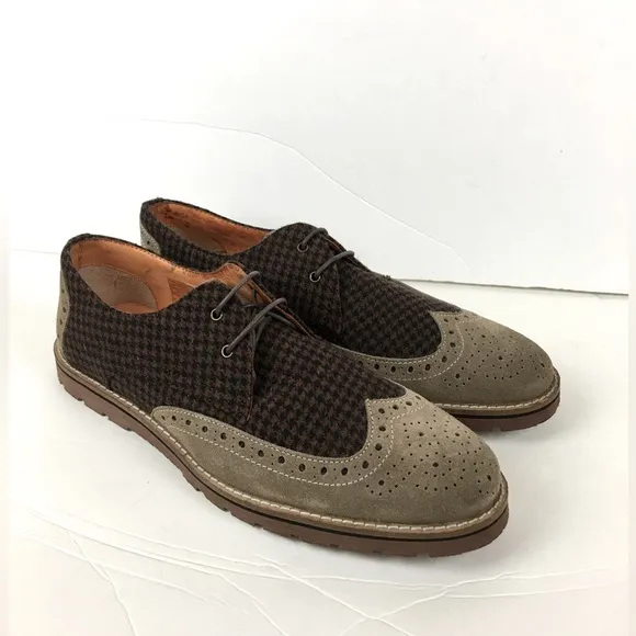 NWT Ben Sherman Mixed Leather and Fabric Upper Along Shoes Size 42 (US 9)