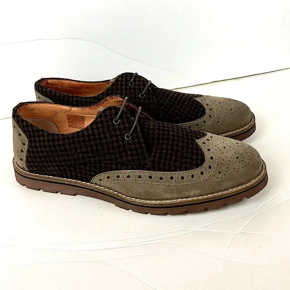 NWT Ben Sherman Mixed Leather and Fabric Upper Along Shoes Size 42 (US 9)