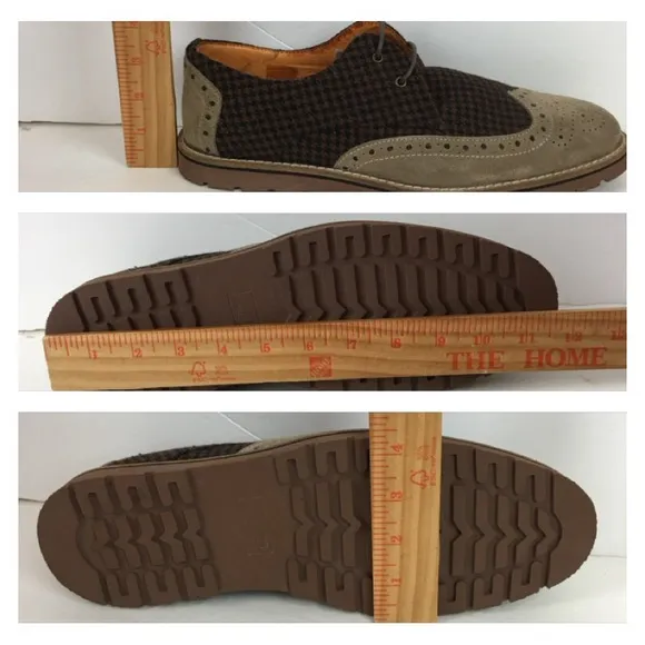 NWT Ben Sherman Mixed Leather and Fabric Upper Along Shoes Size 42 (US 9)