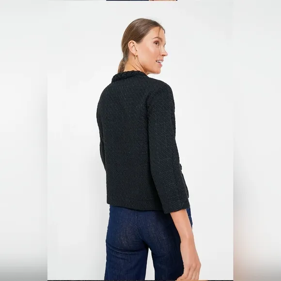 NWT Black Clodagh Tweed Jacket Size Small in Black By Tuckernuck