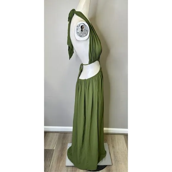NWT CAMILA COELHO Scarlet Maxi Dress in Sage Green Size M $188