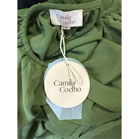NWT CAMILA COELHO Scarlet Maxi Dress in Sage Green Size M $188