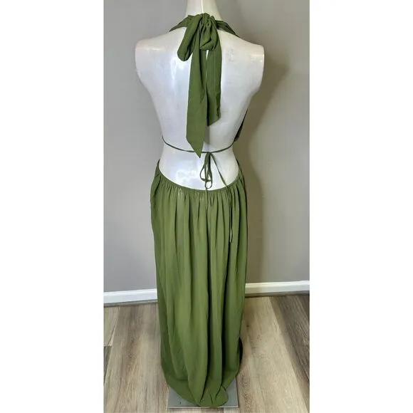 NWT CAMILA COELHO Scarlet Maxi Dress in Sage Green Size M $188