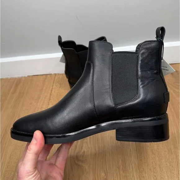 NWT Cole Haan Women's Nora Bootie Black Leather Ankle Chelsea Boot W22260