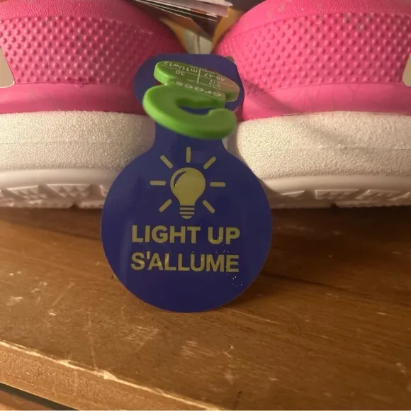 NWT Crocs X Carebears crush Rainbow Clog size 12w multicolor light up