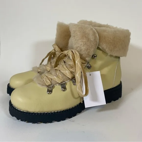 NWT | J. CREW | Mulhouse Leather &amp; Fur Nordic Boots Size 9