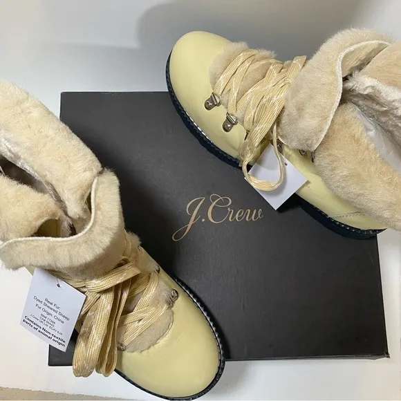 NWT | J. CREW | Mulhouse Leather &amp; Fur Nordic Boots Size 9