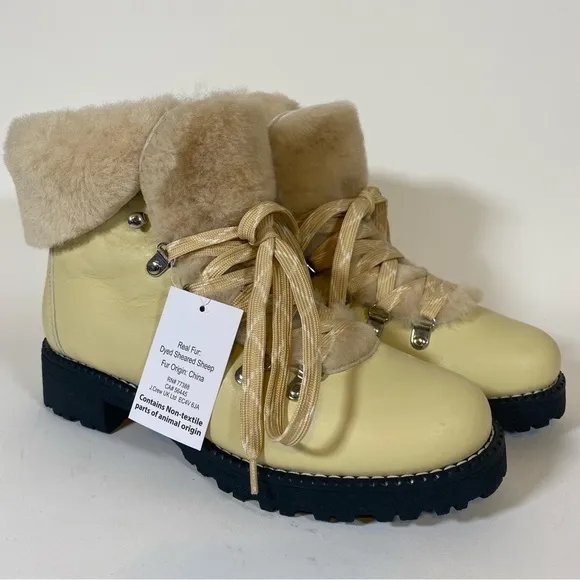 NWT | J. CREW | Mulhouse Leather &amp; Fur Nordic Boots Size 9