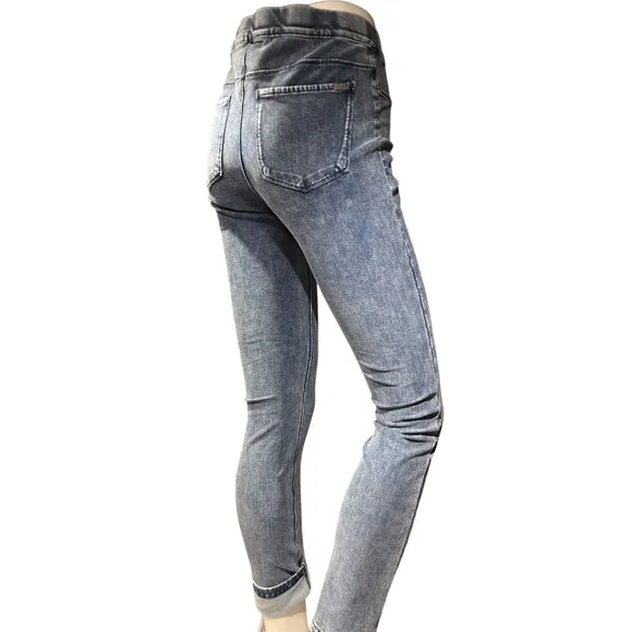 nwt jeggings size 6 true slim blue acid wash back pockets