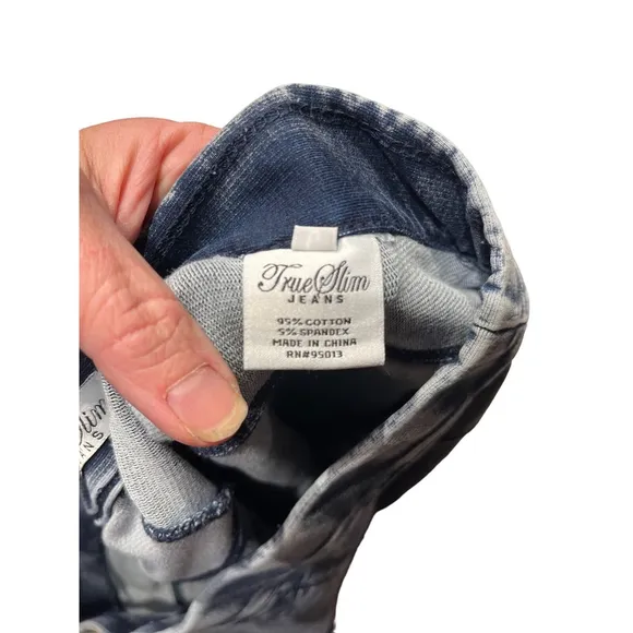 nwt jeggings size 6 true slim blue acid wash back pockets
