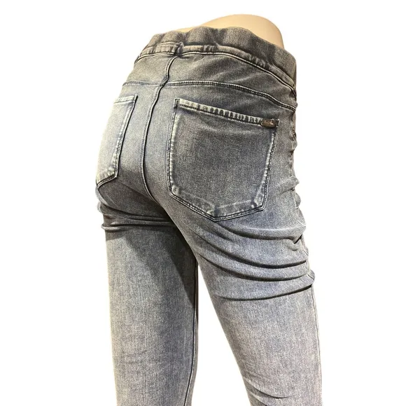 nwt jeggings size 6 true slim blue acid wash back pockets