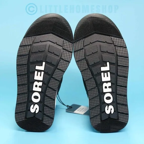 NWT! Sorel KIDS Whitney II Puffy Mid Snow Boot in Black, Size 9