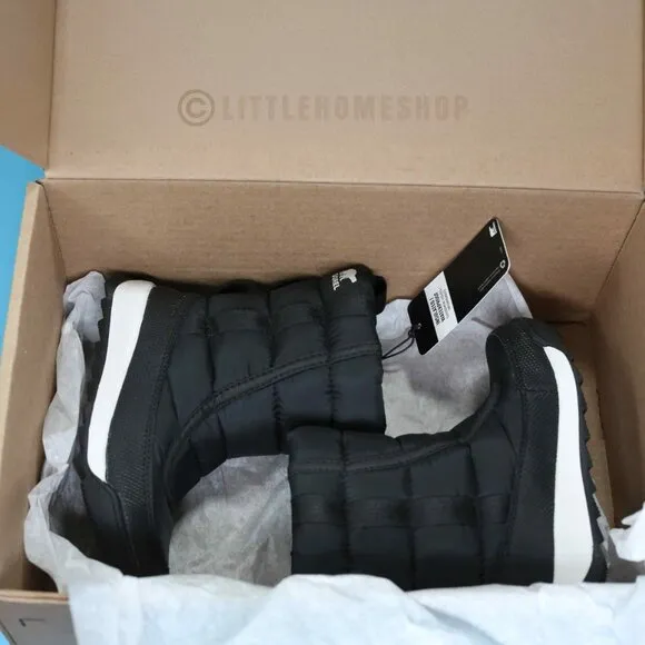 NWT! Sorel KIDS Whitney II Puffy Mid Snow Boot in Black, Size 9
