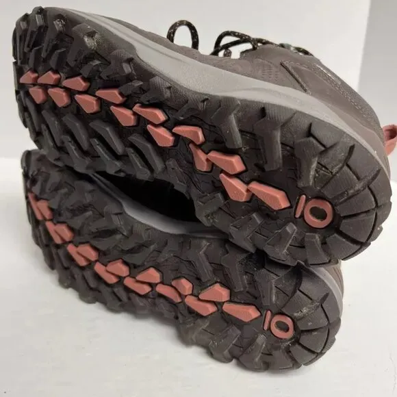 Oboz Womens Sypes Mid Leather B-Dry Hiking Shoes, Size 8 Wide