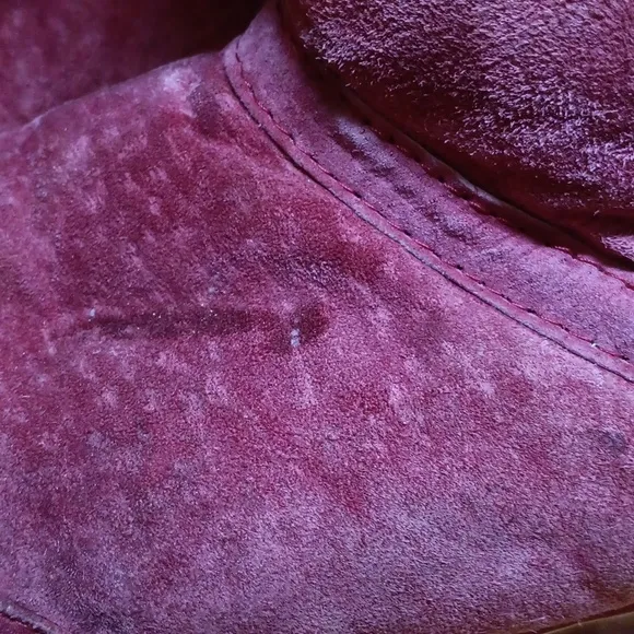 Old friend red winter suede boots size 10