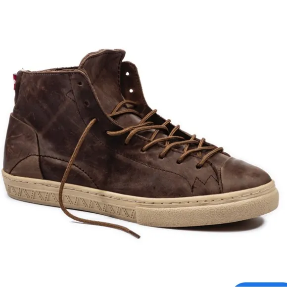 Oliberte NWT Bokoroo lace up sneakers leather shoes fair trade brown soft 40