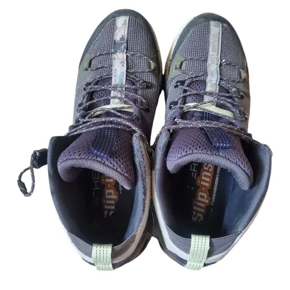 On Cloudtrax All Terrain Men 8 High Top Hiking Shoes Ink Frost Trek Run Travel