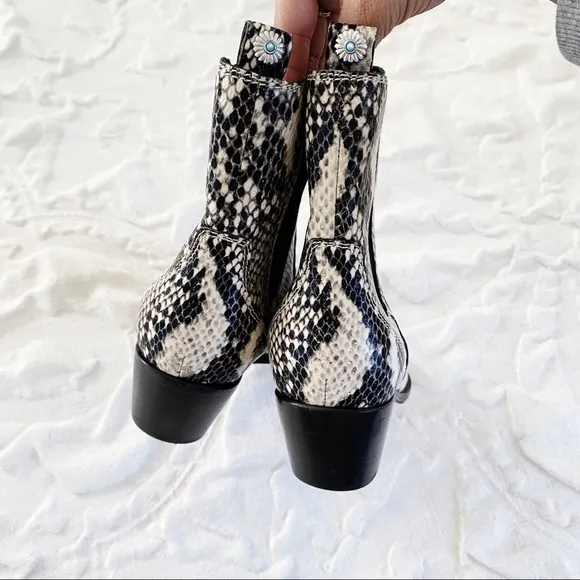 PAIGE Willa Snake Bootie Size 7 New $350
