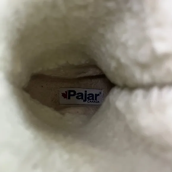 Pajar Women 7-7.5 Canada Grace Leather Lace Faux Fur Liner Snow Boots
