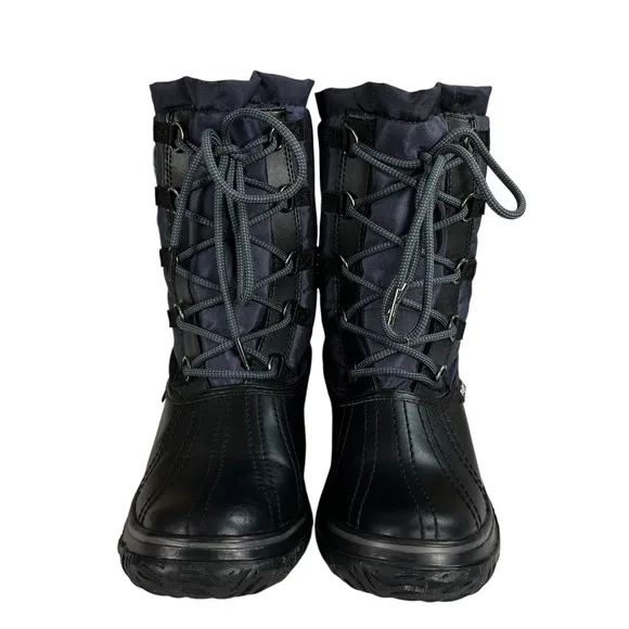 Pajar Women 7-7.5 Canada Grace Leather Lace Faux Fur Liner Snow Boots