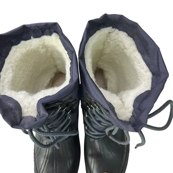 Pajar Women 7-7.5 Canada Grace Leather Lace Faux Fur Liner Snow Boots