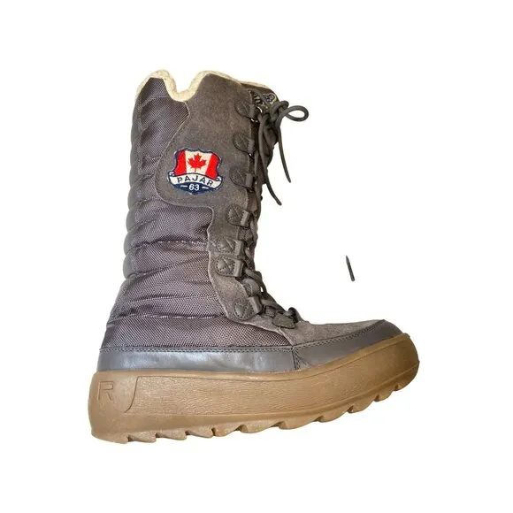 Pajar Women's Greenland Winter Snow Boots Gray Women's 39 8/8.5